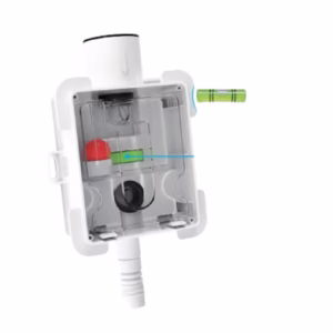 Sifon anti-miros pentru condens cu bila cu bula incorporata, cu capac pentru perioada tencuelii si capac estetic, diamentru intrare de la 16 la 28mm, diametru iesire 32mm, pentru aparate de aer conditionat, corp sifon transparent si detasabil