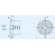 Ventilator axial YWF4E-450S 450 mm,220V, aspiratie - imagine 2