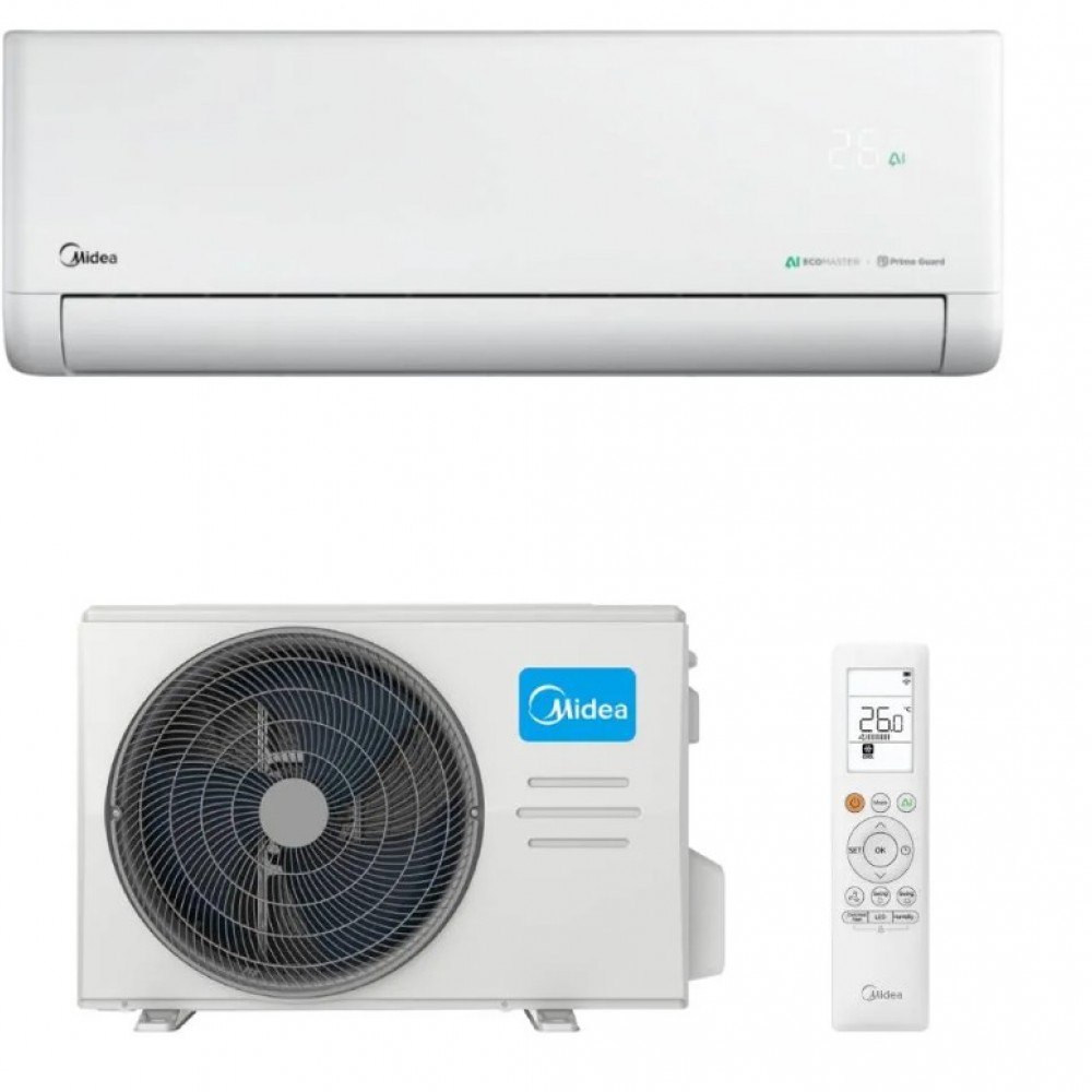 Aer conditionat Midea Solstice 12000 BTU EZ-12RD6-I MX2H-12RD6, AI EcoMaster, 180° Air Flow, Air Magic+, Functionare incalzire la -25°, WIFI Integrat